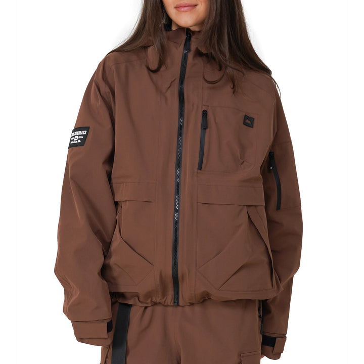 Notice The Reckless Mudstone 3-Layer Outer Shell Jacket - Women's Brown
