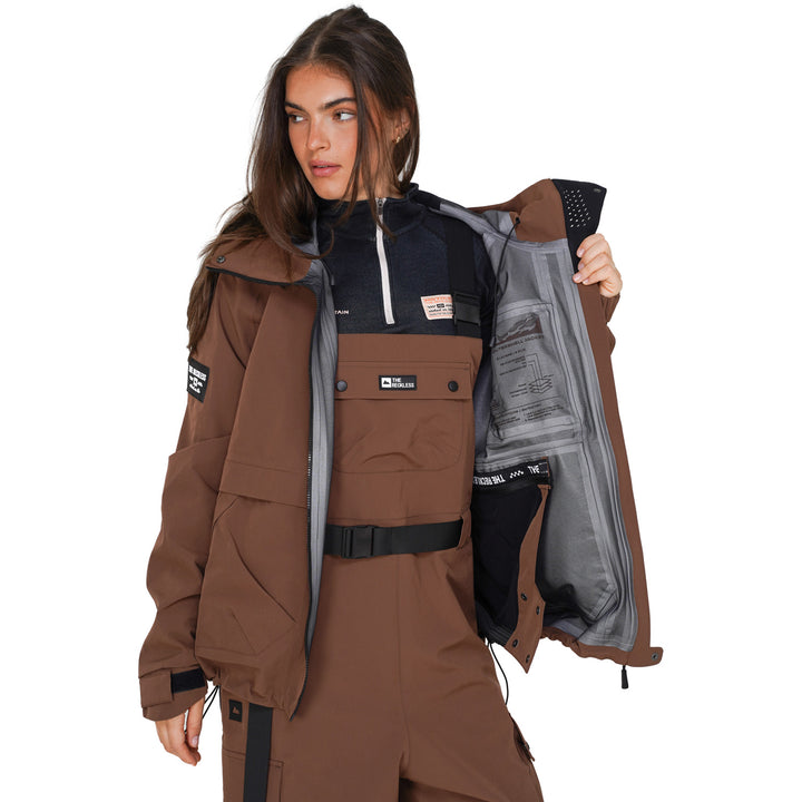 Notice The Reckless Mudstone 3-Layer Outer Shell Jacket - Women's Brown