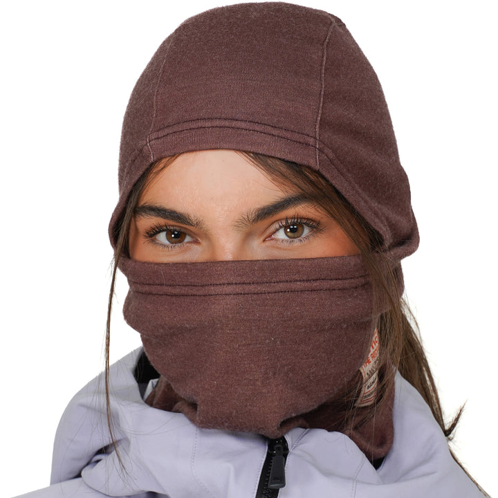 Notice The Reckless Mudstone Merino Balaclava Brown