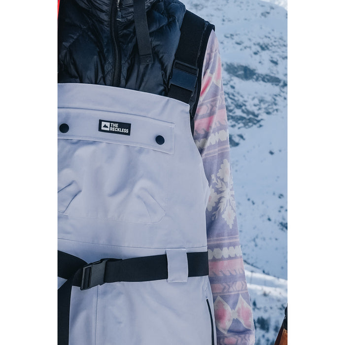 Notice The Reckless North Wind 3-Layer Outer Shell Bibs - Women's Pale Blue/Purple Tint