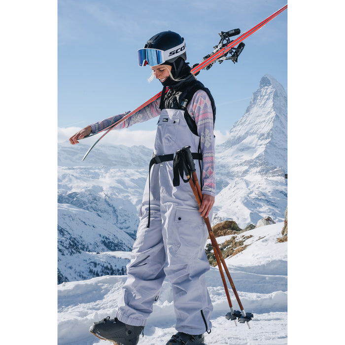 Notice The Reckless North Wind 3-Layer Outer Shell Bibs - Women's Pale Blue/Purple Tint