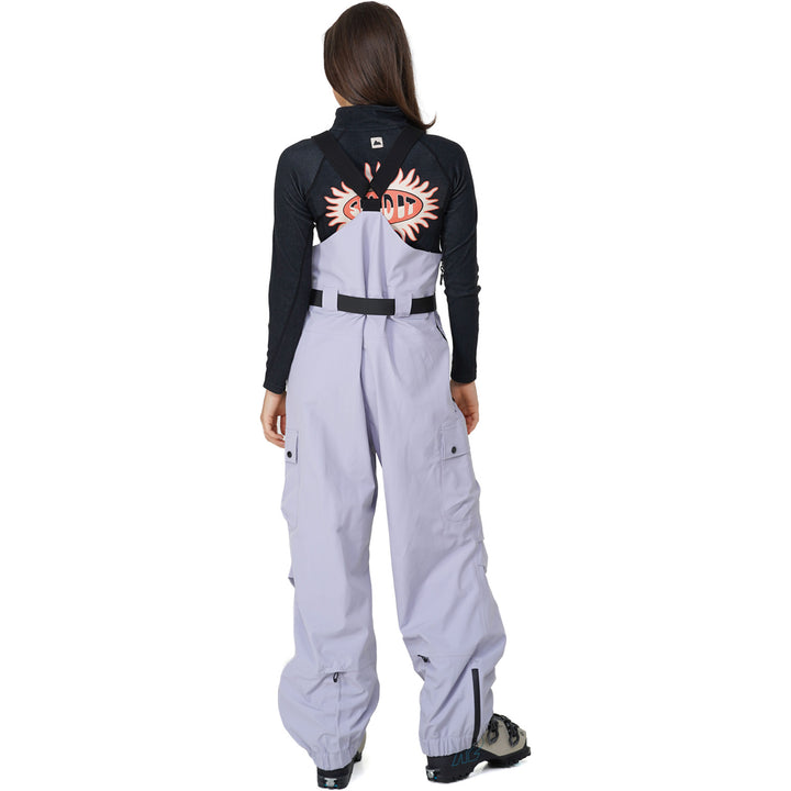 Notice The Reckless North Wind 3-Layer Outer Shell Bibs - Women's Pale Blue/Purple Tint