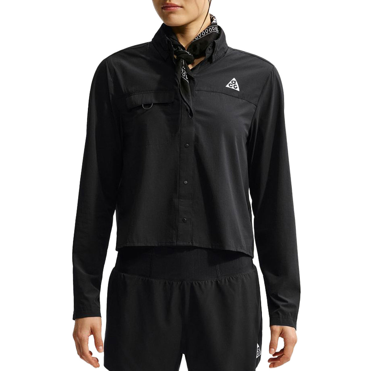 Nike ACG Aireez Button-Up Long-Sleeve Top - Women's Black/Summit White