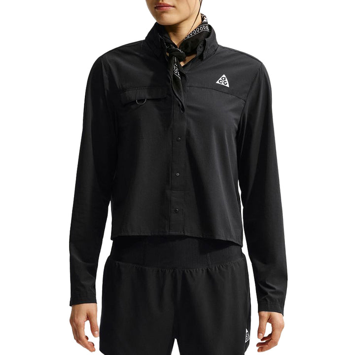 Nike ACG Aireez Button-Up Long-Sleeve Top - Women's Black/Summit White