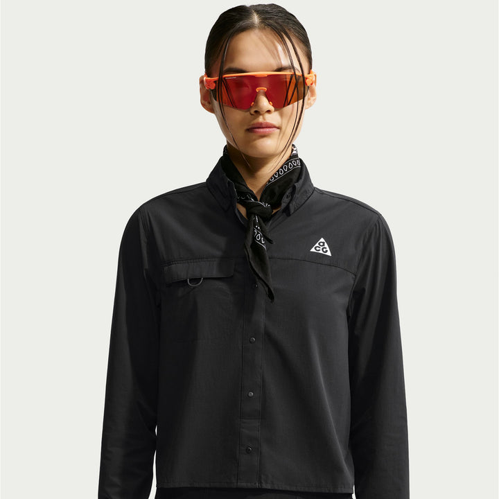Nike ACG Aireez Button-Up Long-Sleeve Top - Women's Black/Summit White