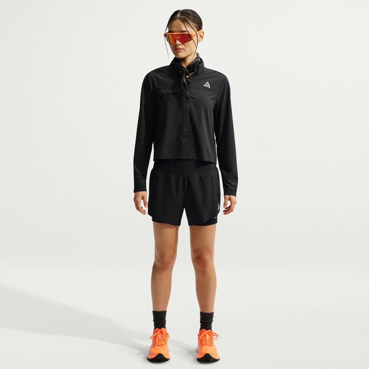 Nike ACG Aireez Button-Up Long-Sleeve Top - Women's Black/Summit White