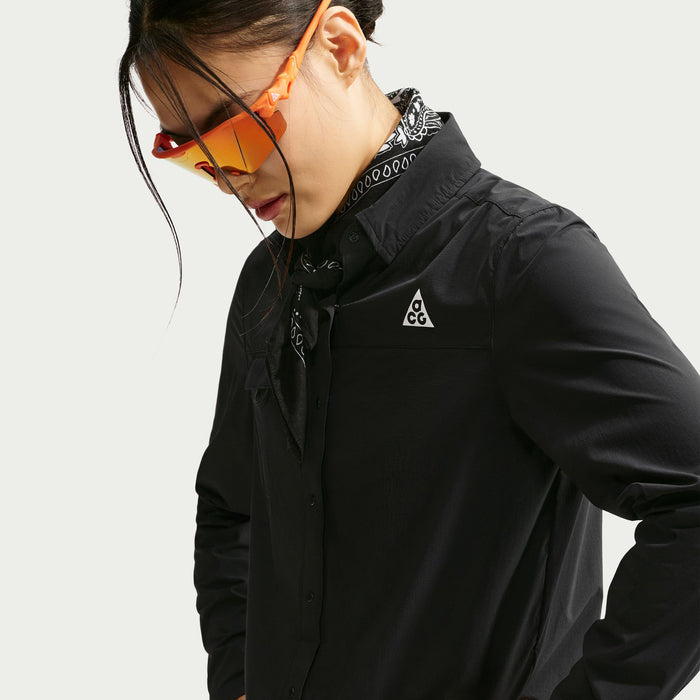 Nike ACG Aireez Button-Up Long-Sleeve Top - Women's Black/Summit White