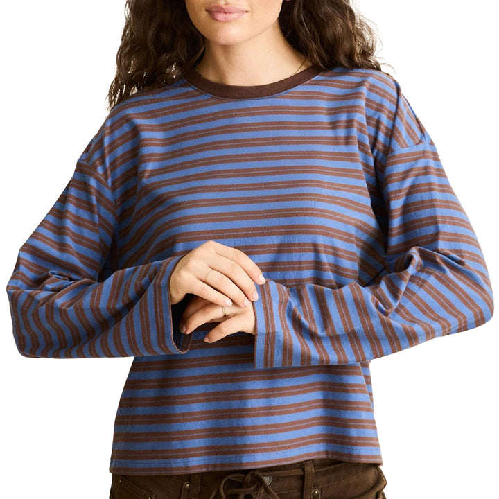 Rhythm Porto Stripe Long-Sleeve Shirt - Women's Cafe