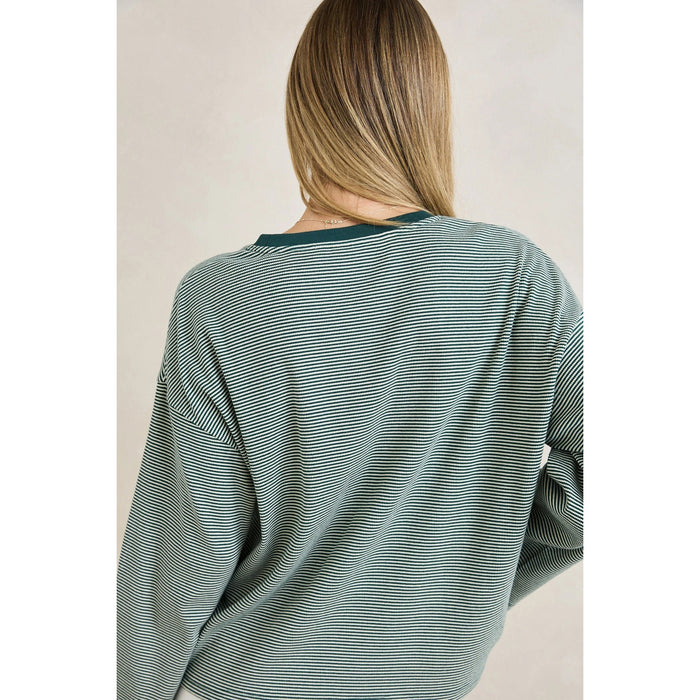 Rhythm Lexi Stripe Long-Sleeve Top - Women's Pine