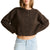 Rhythm Estelle Fluffy Knit Cardigan - Women's Chocolate