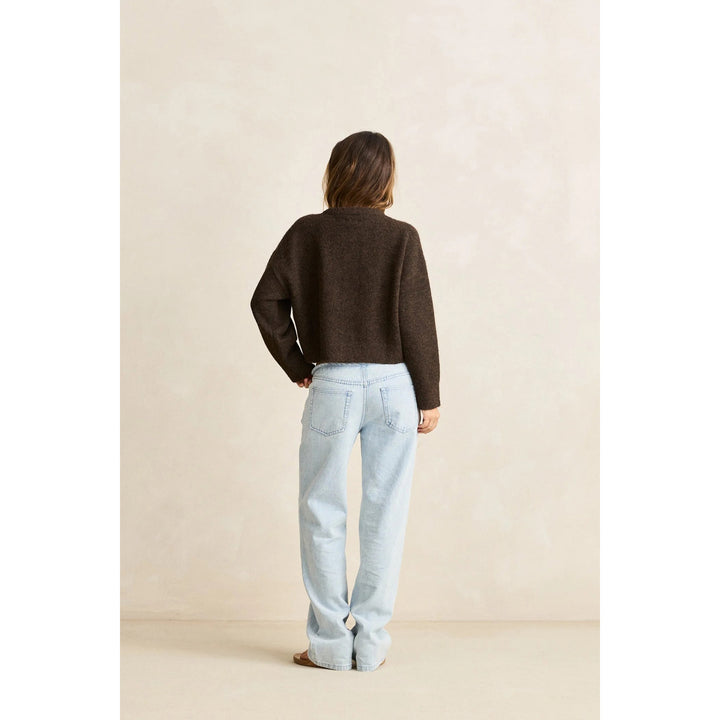 Rhythm Estelle Fluffy Knit Cardigan - Women's Chocolate