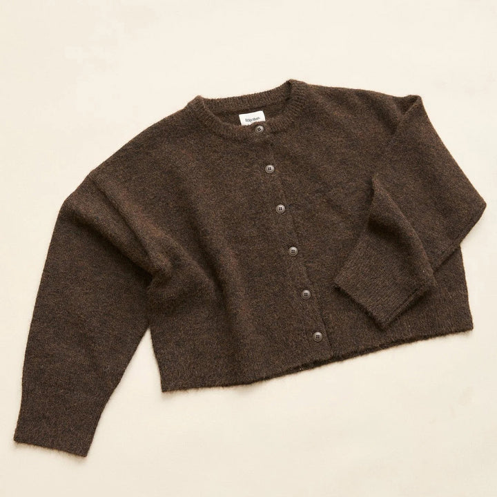Rhythm Estelle Fluffy Knit Cardigan - Women's Chocolate