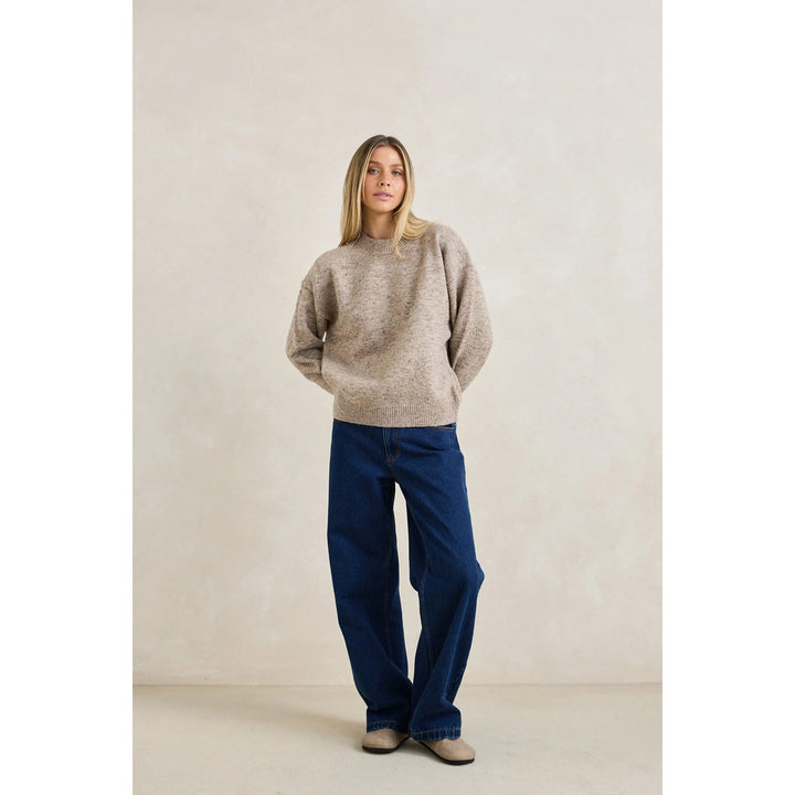 Rhythm Rumi Speckle Knit Sweater - Women's Stone