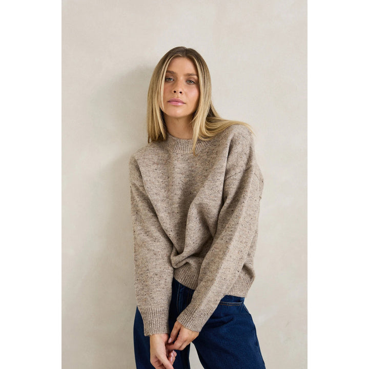 Rhythm Rumi Speckle Knit Sweater - Women's Stone