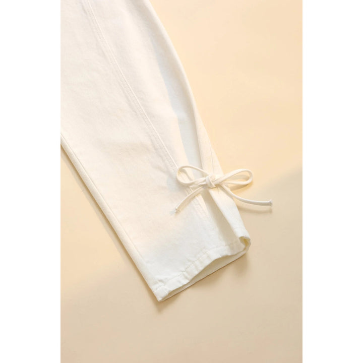 Rhythm Low Rise Tie Side Jeans - Women's White