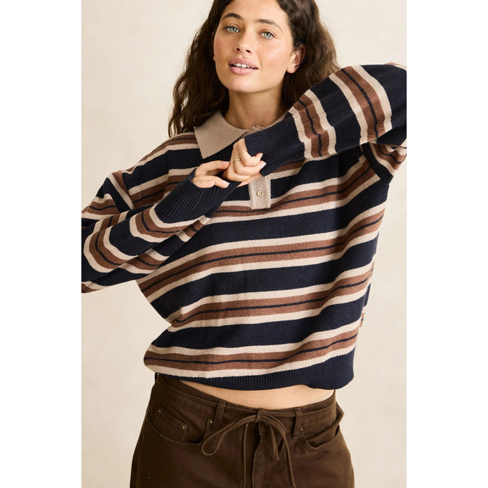Rhythm Shoreline Rugby Sweater - Women's Sand
