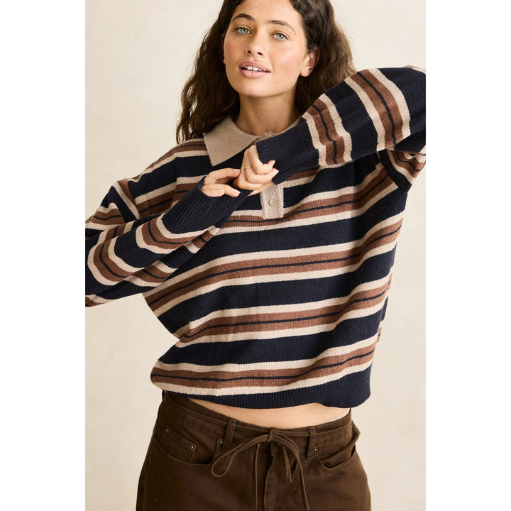 Rhythm Shoreline Rugby Sweater - Women's Sand
