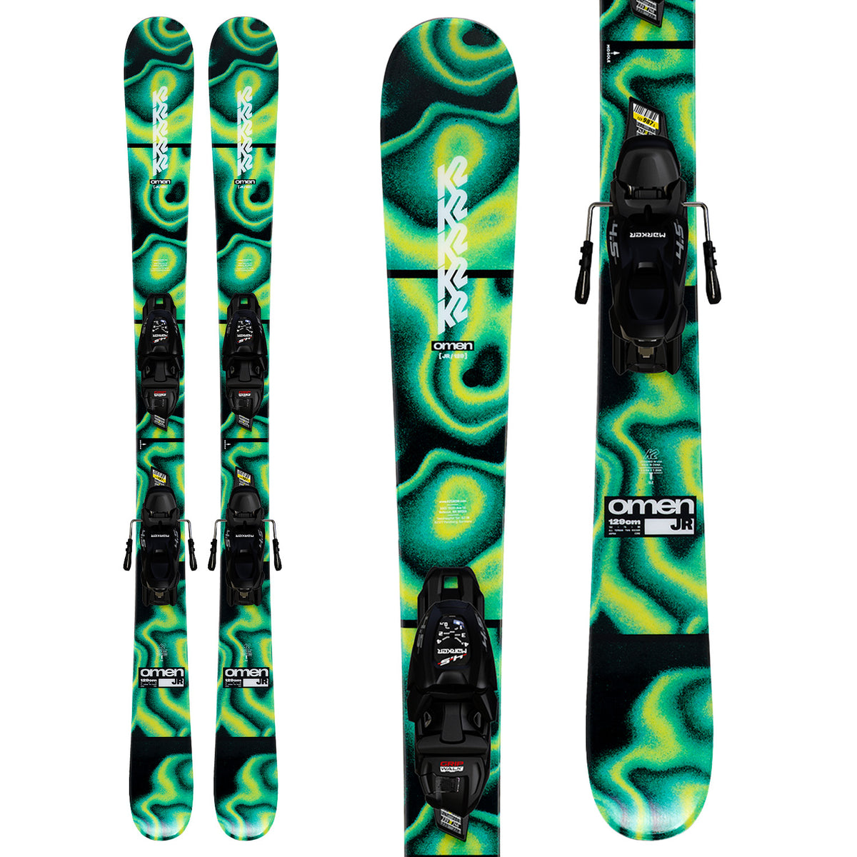 K2 Omen Jr Skis + FDT 4.5 Large Plate Bindings - Kids' 2027