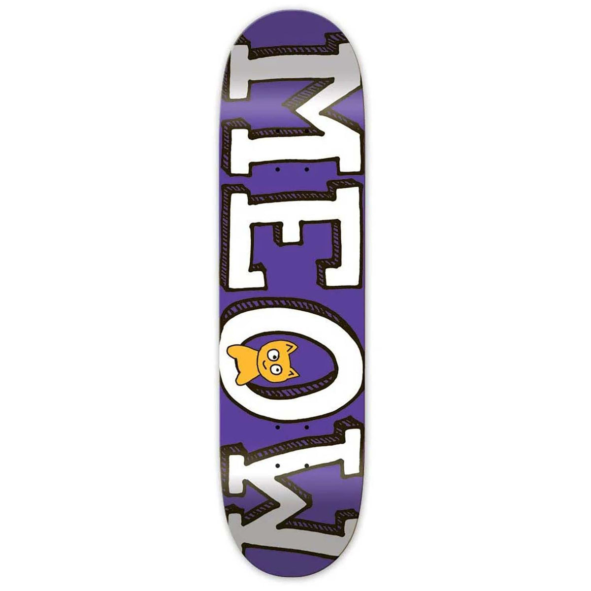 Meow Logo Purple 7.75 Skateboard Deck