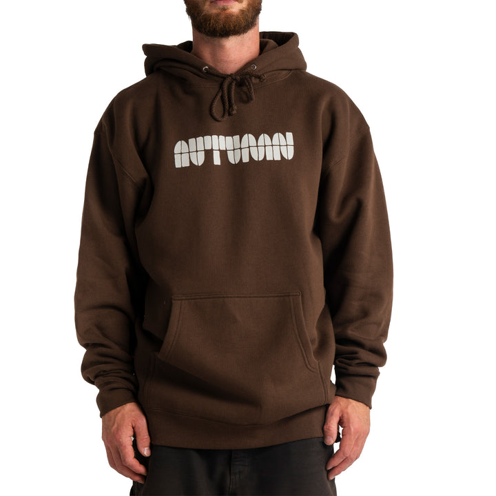 Autumn Soy Font Hooded Fleece - Men's Brown