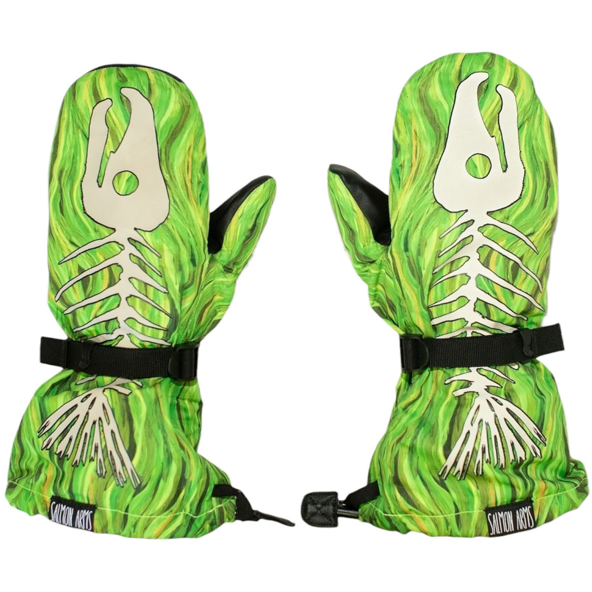 Salmon Arms Overmitt Mittens Bones Toxic