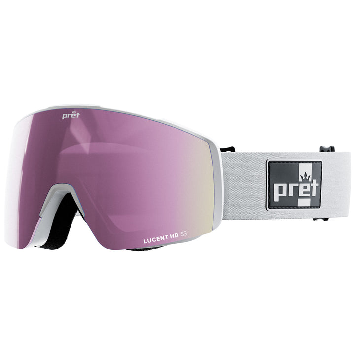Pret Prophet Goggles White/Lucent Rose Gold S3 HD + Lucent Storm