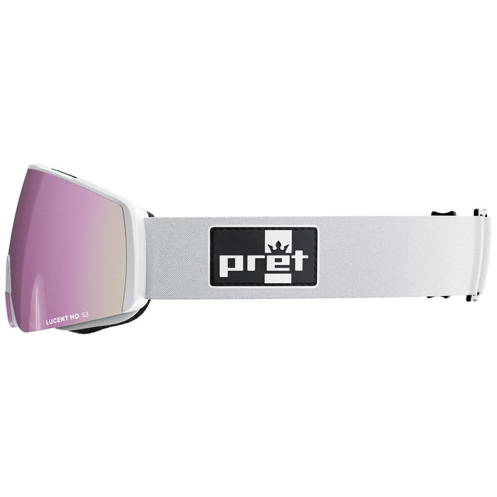 Pret Prophet Goggles White/Lucent Rose Gold S3 HD + Lucent Storm
