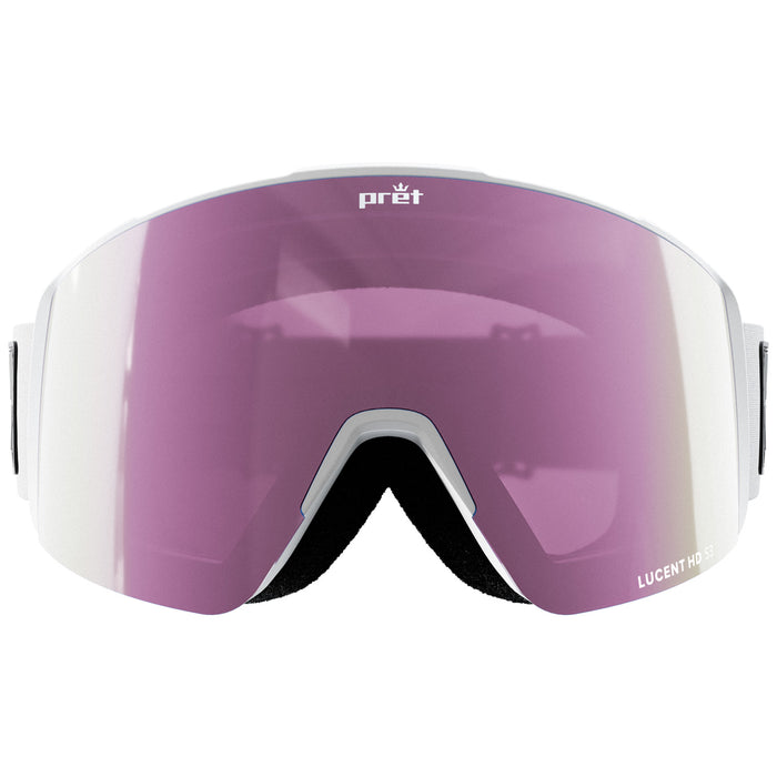 Pret Prophet Goggles White/Lucent Rose Gold S3 HD + Lucent Storm