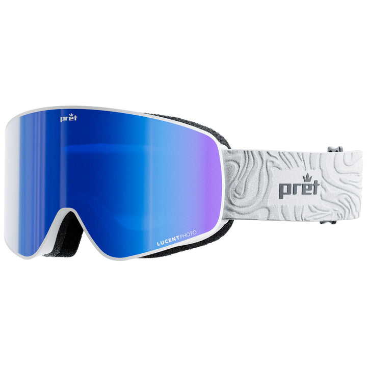 Pret Effect Photochromic Goggles White Texture/Lucent Blue Photocromic + Lucent Storm