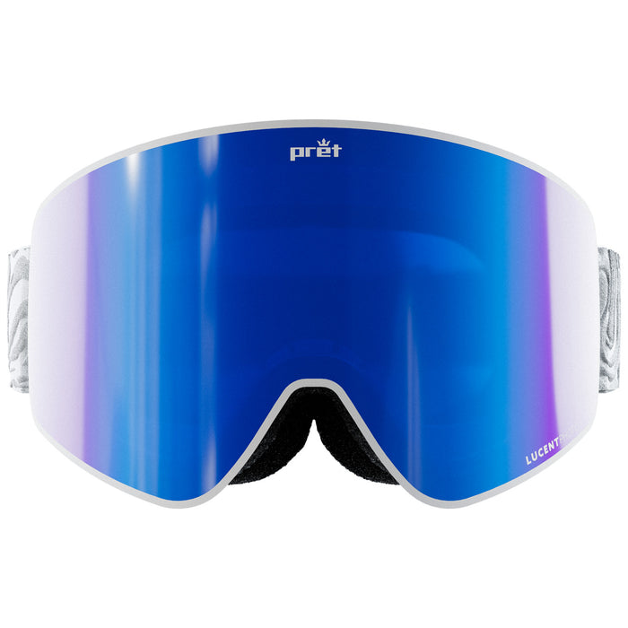 Pret Effect Photochromic Goggles White Texture/Lucent Blue Photocromic + Lucent Storm