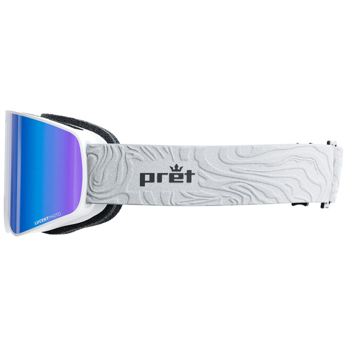 Pret Effect Photochromic Goggles White Texture/Lucent Blue Photocromic + Lucent Storm
