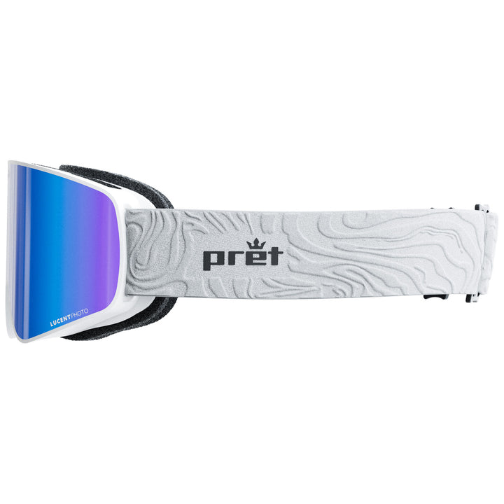 Pret Effect Photochromic Goggles White Texture/Lucent Blue Photocromic + Lucent Storm