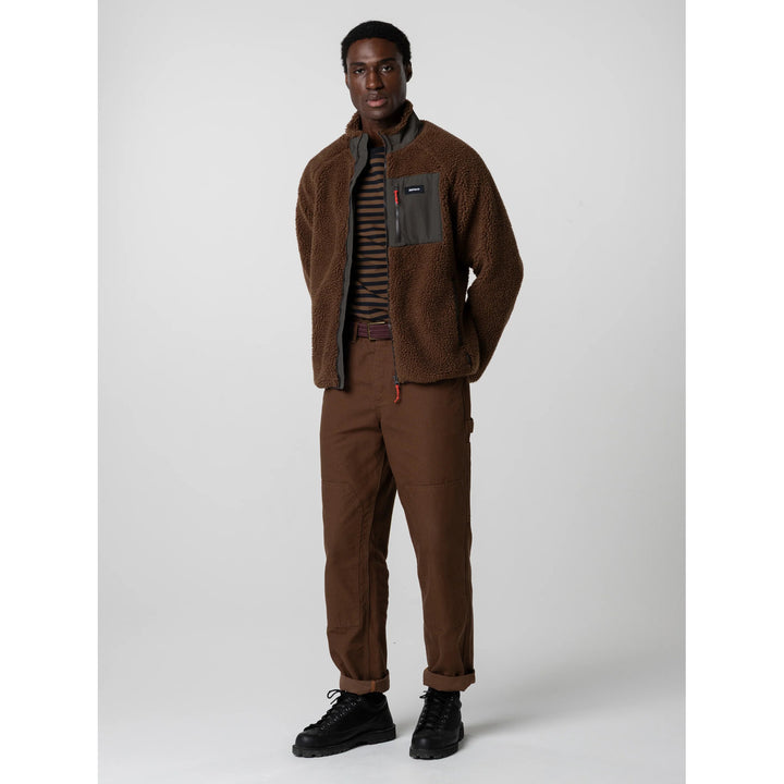 Finisterre Offshore Deep Pile Fleece - Men's Acorn Brown/Raven