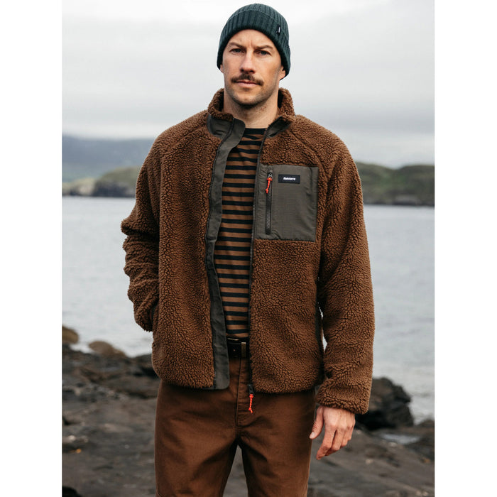 Finisterre Offshore Deep Pile Fleece - Men's Acorn Brown/Raven
