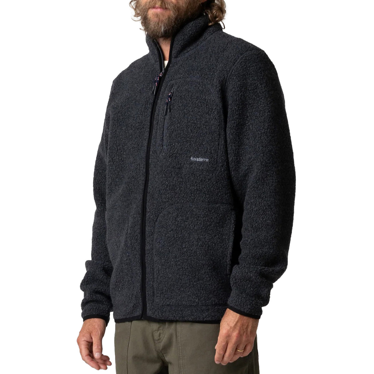 Finisterre Portell Wool Fleece Jacket - Men's Slate