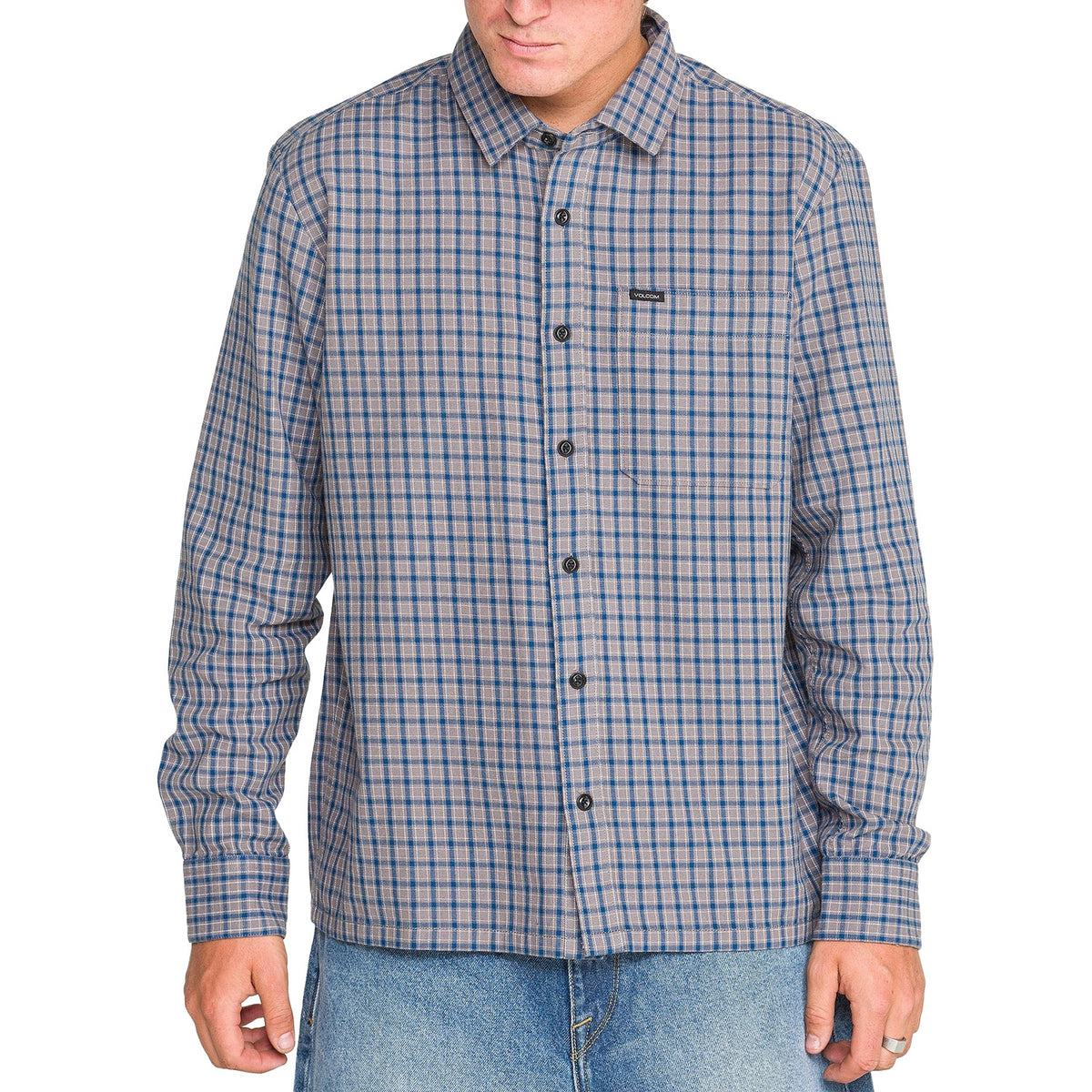 Volcom Landos Long-Sleeve Shirt - Men's Light Navy