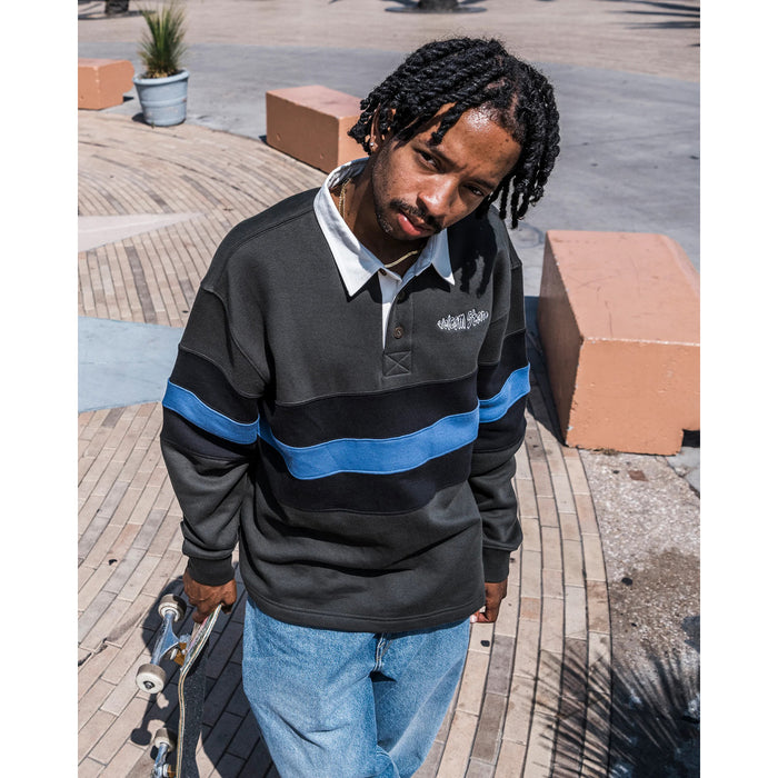 Volcom Scratch Stone Fleece Polo - Men's Rinsed Black