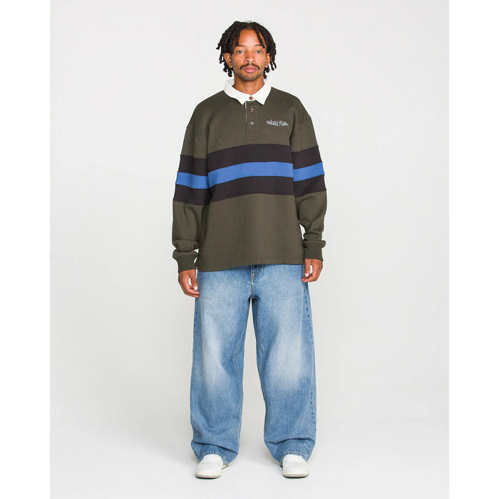 Volcom Scratch Stone Fleece Polo - Men's Rinsed Black