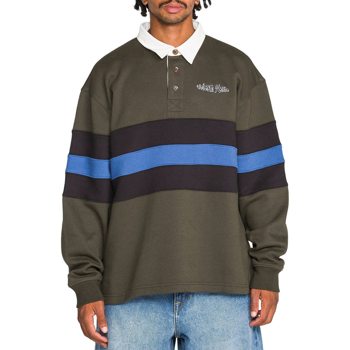Volcom Scratch Stone Fleece Polo - Men's Rinsed Black
