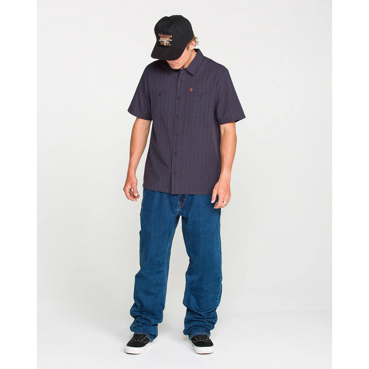 Volcom Kap Out Workwear Short-Sleeve Shirt - Men's Midnight