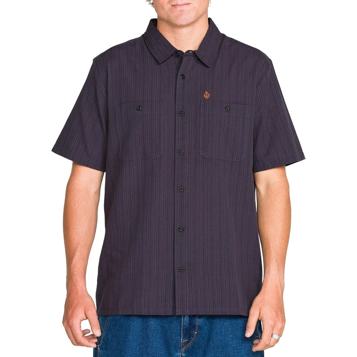 Volcom Kap Out Workwear Short-Sleeve Shirt - Men's Midnight
