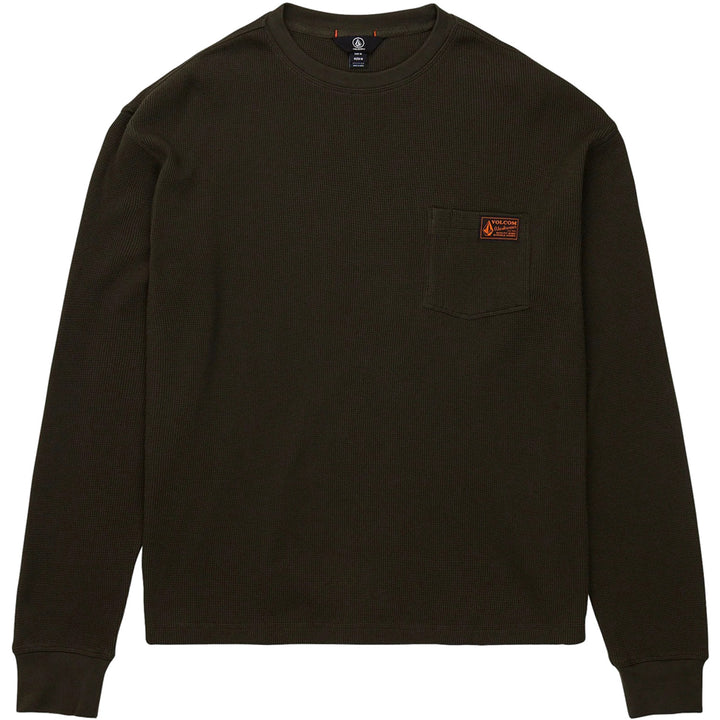 Volcom Overtime Workwear Thermal Long-Sleeve T-Shirt - Men's Rinsed Black