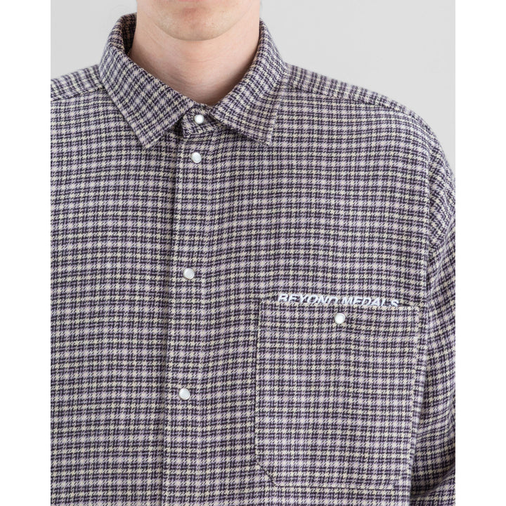 Beyond Medals Checkered Shirt - Men's Lt.Beige