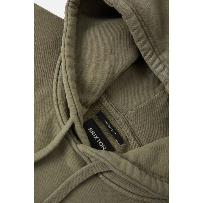 Brixton Brixton Baseline Hoodie Fleece - Men's Olive Surplus Vintage Wash