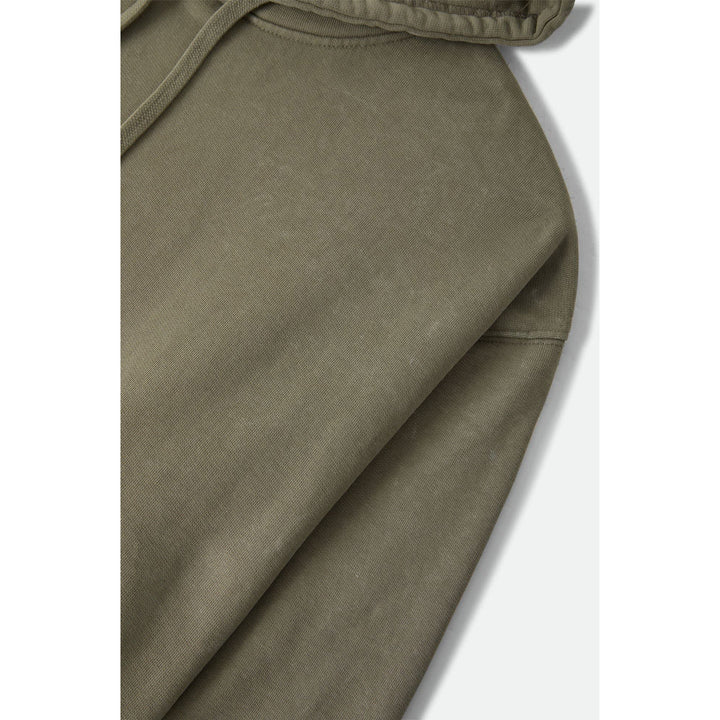 Brixton Brixton Baseline Hoodie Fleece - Men's Olive Surplus Vintage Wash