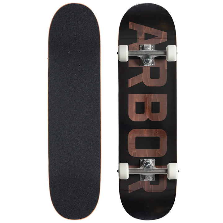 Arbor Surplus Black/Brown 8.25 Skateboard Complete