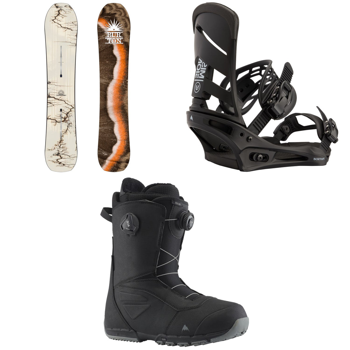 Burton Cartographer Snowboard + Mission Snowboard Bindings + Ruler Boa Snowboard Boots 2027