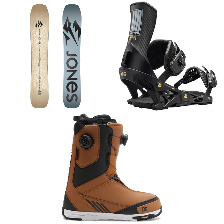 Jones Flagship Snowboard + Yes. Airmaster XTRM Snowboard Bindings + DC Transcend Snowboard Boots