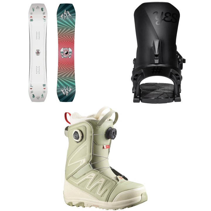 Jones Tweaker Snowboard + Yes. Conda Snowboard Bindings + Salomon Ivy BOA SJ Snowboard Boots - Women's 2026