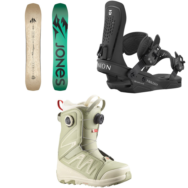 Jones Flagship Snowboard + Union Trilogy Snowboard Bindings + Salomon Ivy BOA SJ Snowboard Boots - Women's  2026